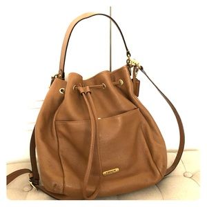 Coach Camel Leather Bucket Bag